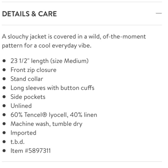 Rails Tennessee jacket with tawny spots, slouchy with a cool ever day vibe, S - Picture 12 of 12